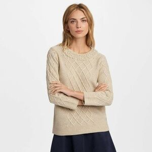 Karl Lagerfeld S Beaded Collar Cable-Knit Sweater